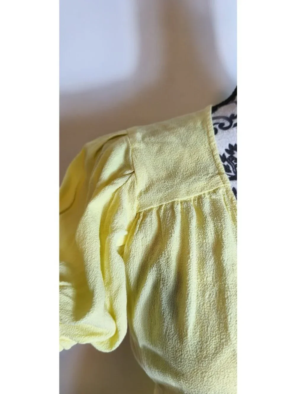 Reformation Winslow Yellow Wrap Maxi Dress Women's S V-Neck Puff Sleeve Crepe